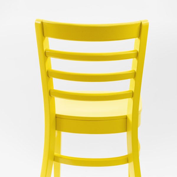 Back view of a yellow Cafe chair